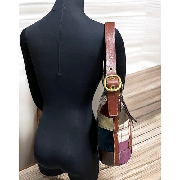 Y2K Coach 11356 Bleecker Holiday Patchwork Duffle & Wristlet - Picture 10 of 16